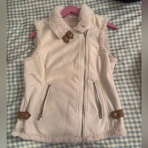 Size M Alter’d State faux suede, fur-lined cream colored vest